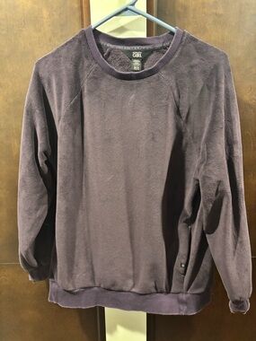 Athleta Girl Deep Purple Fleece Crewneck Sweatshirt
